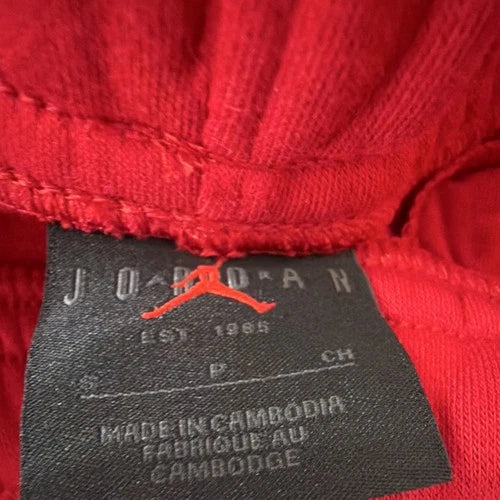 Jordan Sweatpants Men's Red Regular Fit Tapered Size S FV7277-687