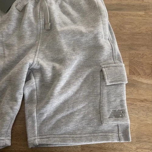 Boys Athletic Grey Fleece Cargo Short New Balance L (14/16) NWT