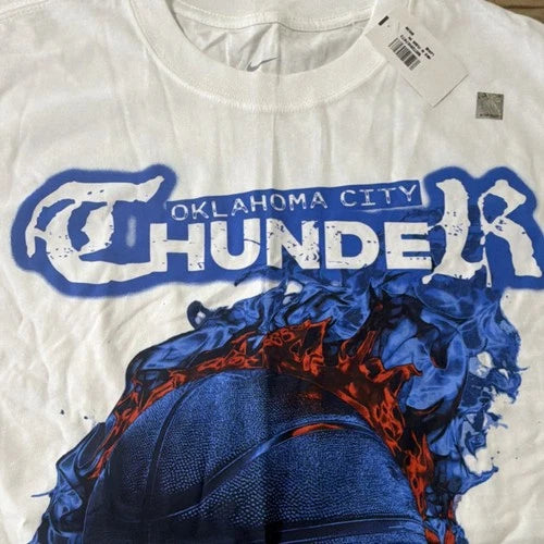 Nike NBA Finals Oklahoma City Thunder Men’s Shirt L White Basketball