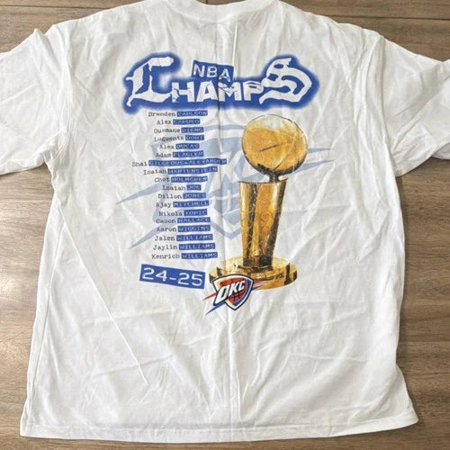Nike NBA Finals Oklahoma City Thunder Men’s Shirt L White Basketball