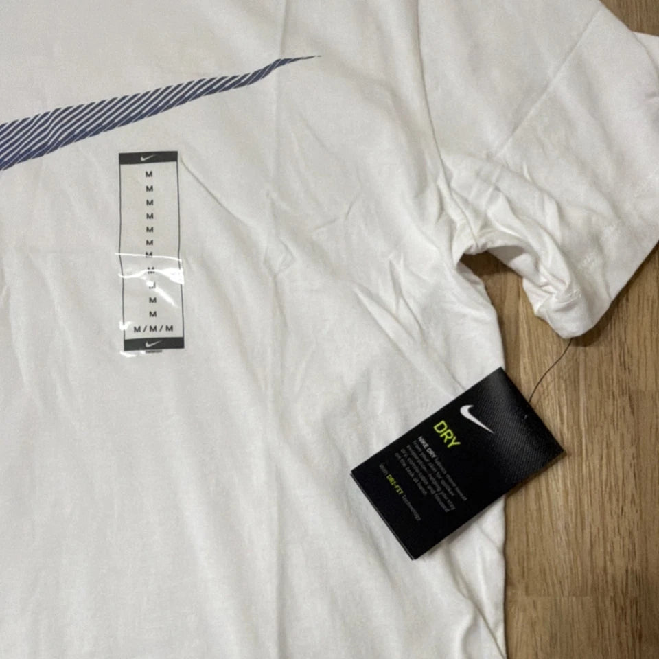 Nike The Nike Tee Men's White Graphic Print Short Sleeve T-Shirt M AR5968-100