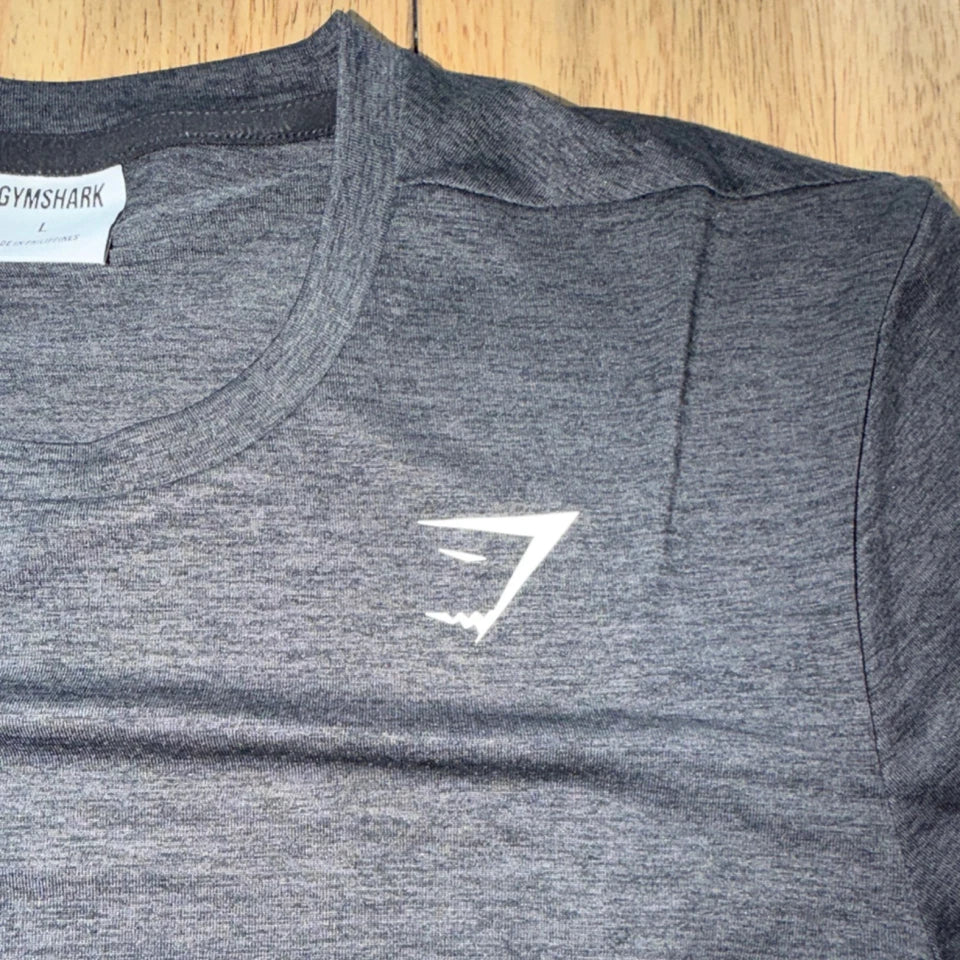 Gymshark L Dark Gray Regular Fit Lightweight Crew Neck Short Sleeve T-Shirt