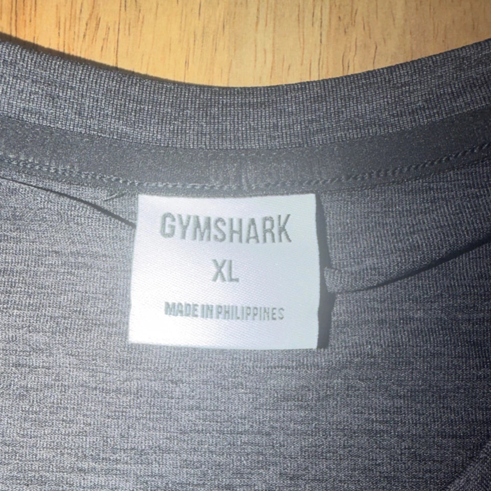Gymshark XL Dark Gray Athletic Fit Lightweight Crew Neck Short Sleeve T-Shirt