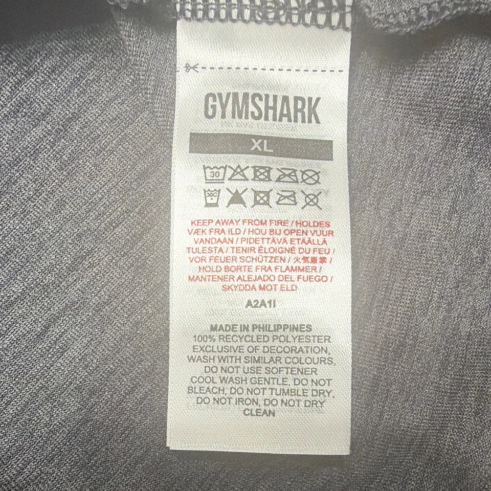 Gymshark XL Dark Gray Athletic Fit Lightweight Crew Neck Short Sleeve T-Shirt
