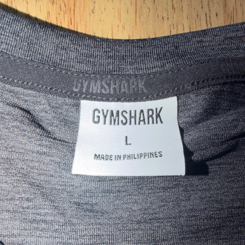 Gymshark L Dark Gray Regular Fit Lightweight Crew Neck Short Sleeve T-Shirt
