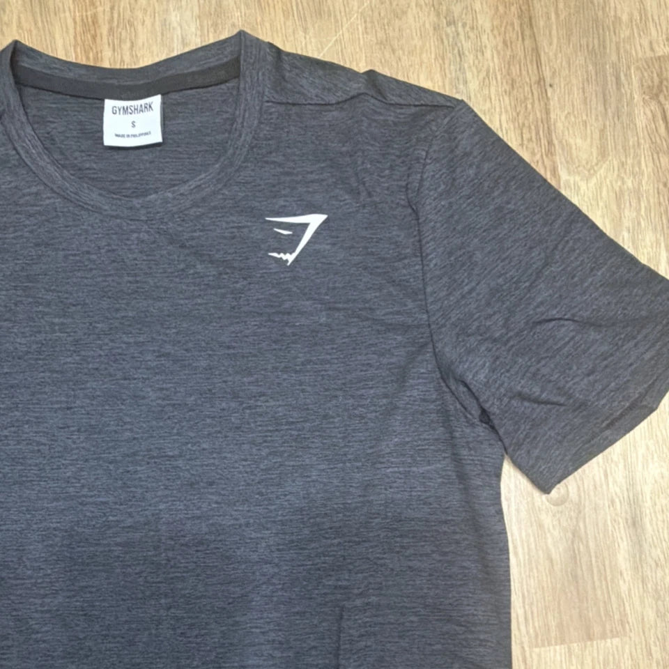 Gymshark XS Dark Gray Athletic Fit Lightweight Crew Neck Short Sleeve T-Shirt