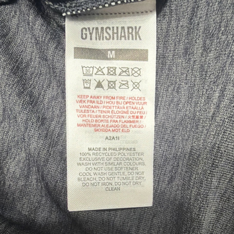 Gymshark M Gray Athletic Fit Lightweight Crew Neck Short Sleeve T-Shirt