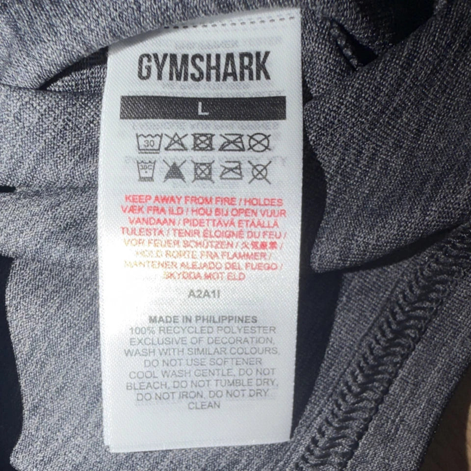 Gymshark L Dark Gray Regular Fit Lightweight Crew Neck Short Sleeve T-Shirt